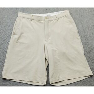 Tommy Armour Golf Performance Chino Shorts Mens 34 Tan Slash Pocket Flat‎ Front
